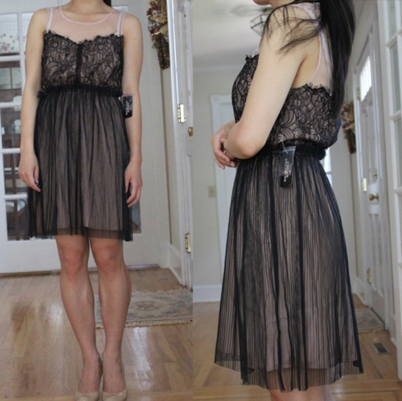 Forever 21 black and nude lace overlay dress - Picture 6 of 6